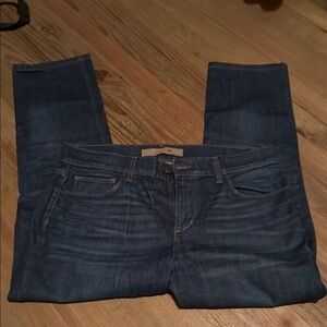 Classic Blue Straight-Leg Jeans with Faded Look